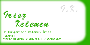 irisz kelemen business card